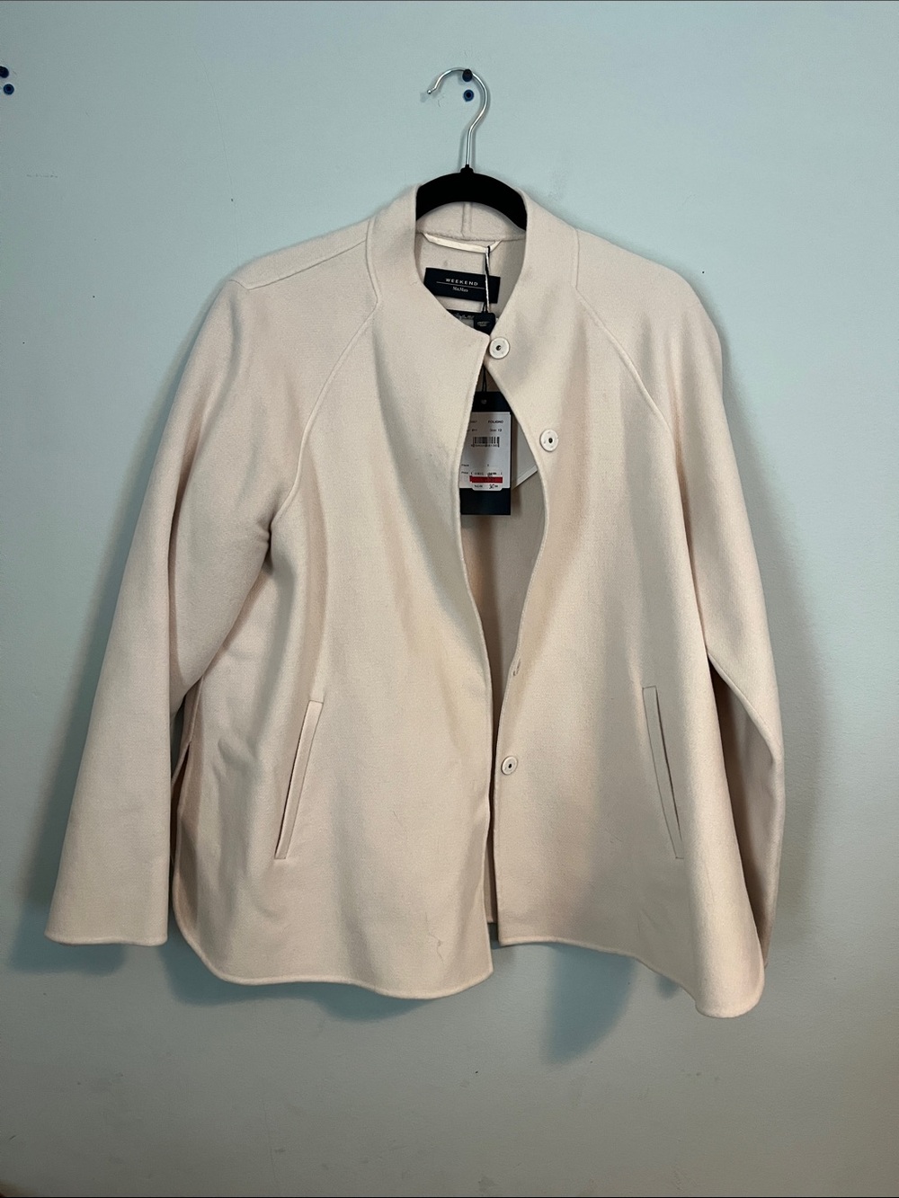 MaxMara Cream Single-Breasted Wool Jacket